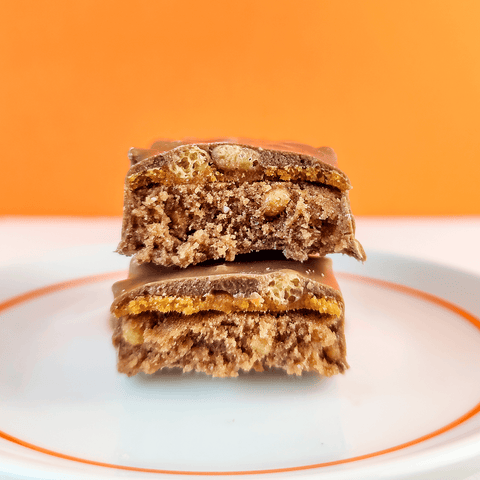 Barra de Proteína e Saúde Intestinal (Caramelo & Choco Crocante)