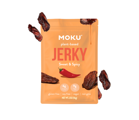 Jerky de Cogumelos Doce & Picante da Moku Foods